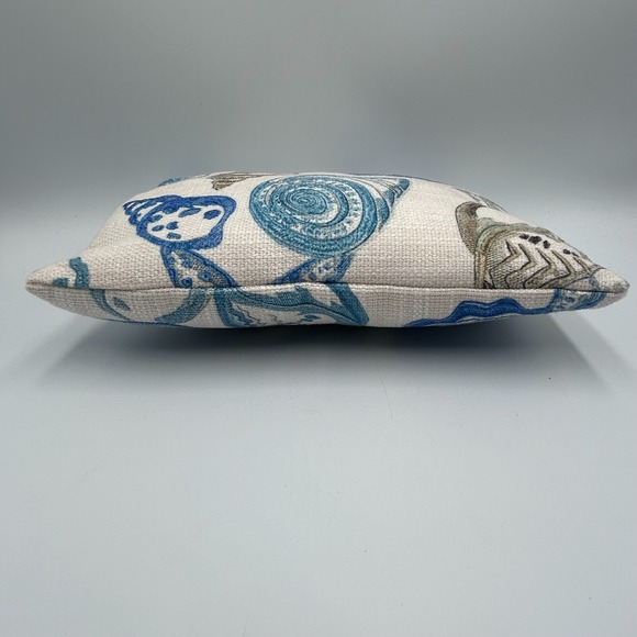 Decorative Pillow Seashell Print 11"x8" Coastal Neutral Accent‎ Beach Nautical - Picture 3 of 11
